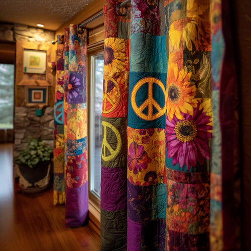Peace Bloom Quilted Curtains NCU0VD028