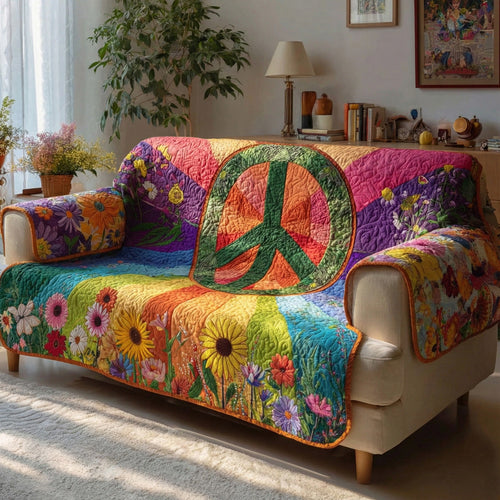 Peace Blossom Quilted Sofa Cover NCU0DH678
