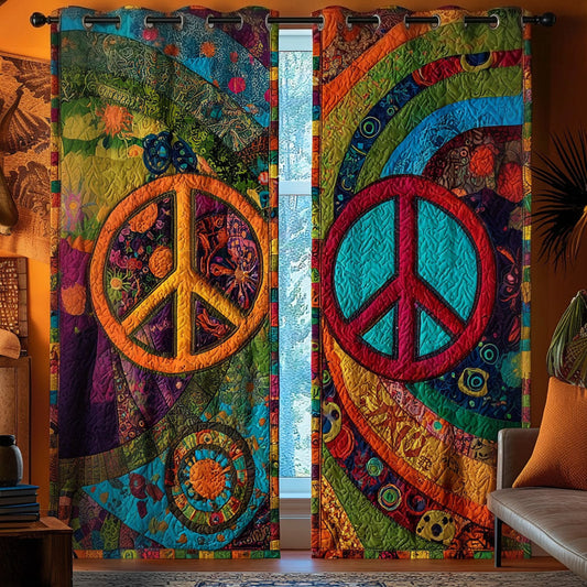 Peace in Full Color Quilted Curtains NCU0TP0097