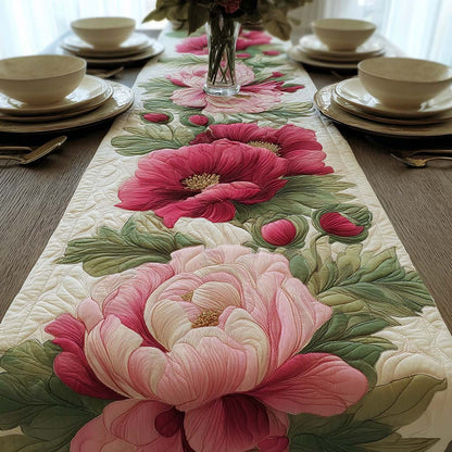 Peony Serenity Quilted Table Runner NCU0QQ080