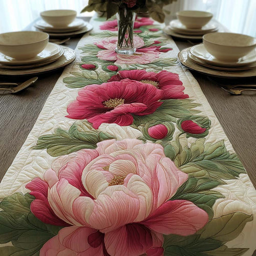 Peony Serenity Quilted Table Runner NCU0QQ080