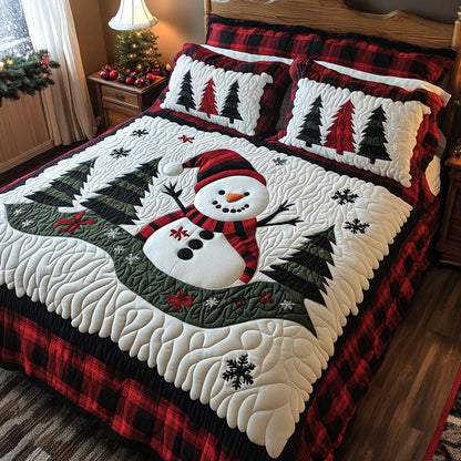 Plaid Season 3-Piece Quilted Bedding Set NCU0TN54