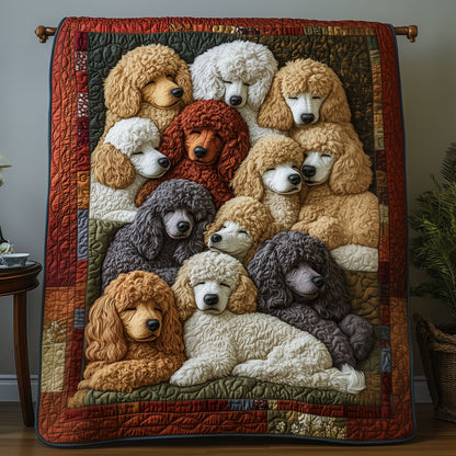 Posh Poodles Quilted Blanket NCU0PT2336