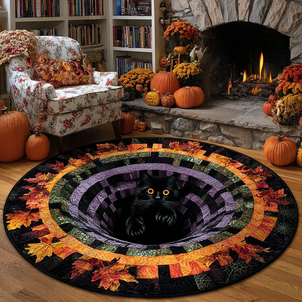 Pumpkin Glow Quilted Round Mat NCU0VL2880