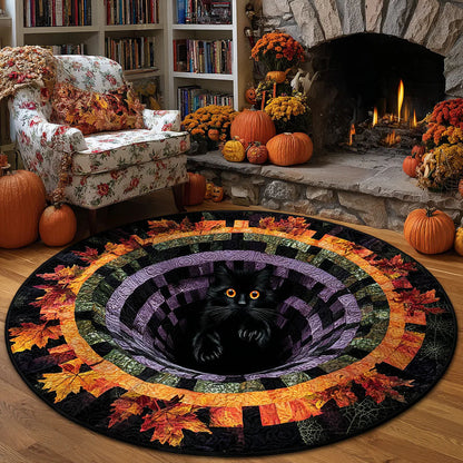 Pumpkin Glow Quilted Round Mat NCU0VL2880