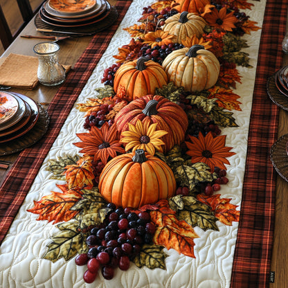 Pumpkin Parade Quilted Table Runner NCU0DV7111