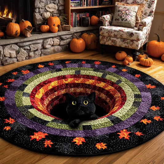 Pumpkin Shadow Quilted Round Mat NCU0VL2875