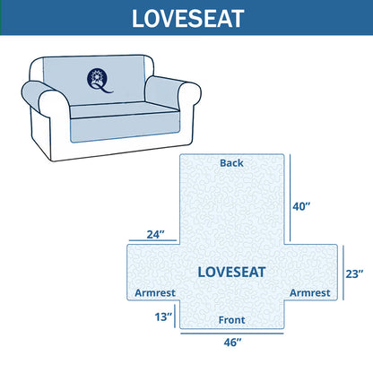 Royal Bookcase Quilted Sofa Cover NCU0DH636