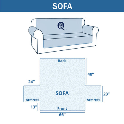 Homestead Horseshoe Quilted Sofa Cover NCU0DH550