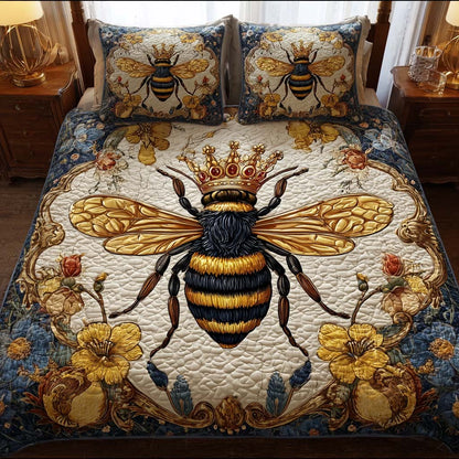 Queen of the Hive 3-Piece Quilted Bedding Set NCU0QQ064