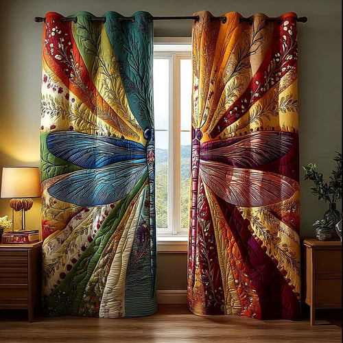 Radiant Dragonfly Wings Quilted Curtains NCU0QQ174