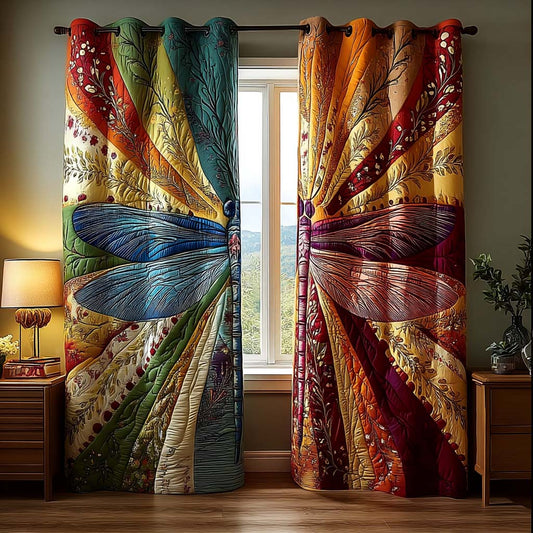 Radiant Dragonfly Wings Quilted Curtains NCU0QQ174