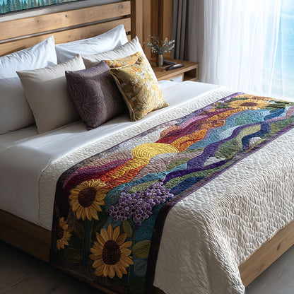 Radiant Sunflower Horizon Quilted Bed Runner NCU0PT8079