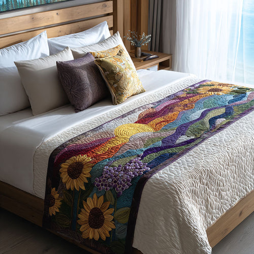 Radiant Sunflower Horizon Quilted Bed Runner NCU0PT8079