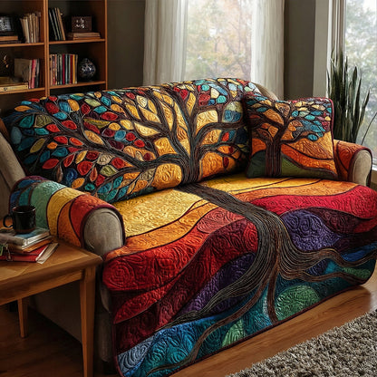 Rainbow Spirit Quilted Sofa Cover NCU0DH641