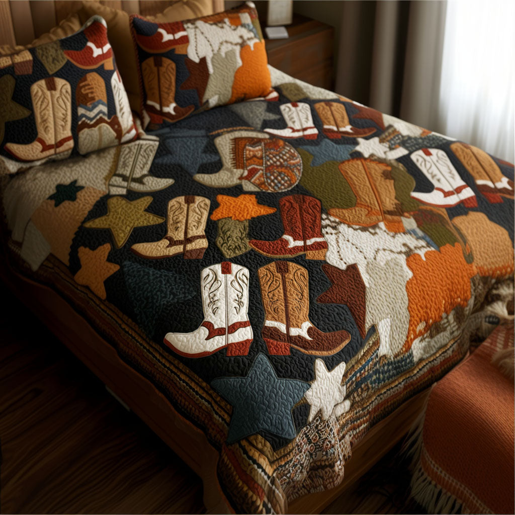Ranch Road Icons 3-Piece Quilted Bedding Set NCU0TP0086