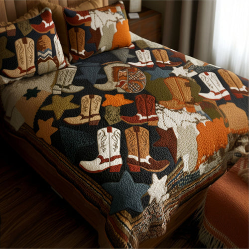 Ranch Road Icons 3-Piece Quilted Bedding Set NCU0TP0086