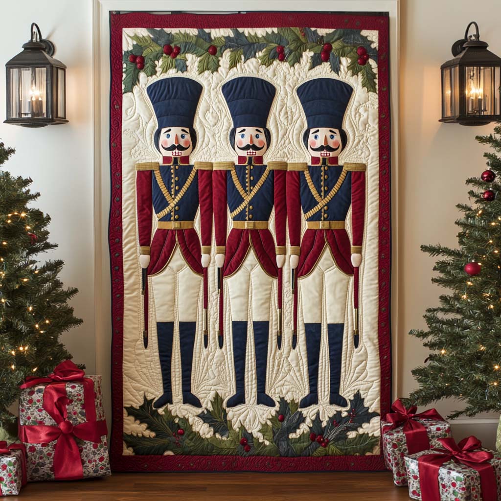 Red Holly Quilted Door Cover NCU0TN07