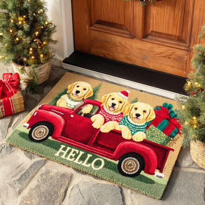 Red Ride Hello Pup Doormat NCU0TD679