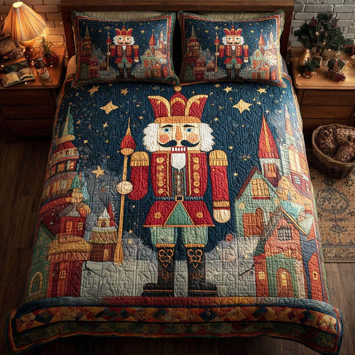 Regal Nutcracker 3-Piece Quilted Bedding Set NCU0HT040