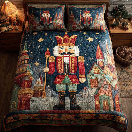 Regal Nutcracker 3-Piece Quilted Bedding Set NCU0HT040