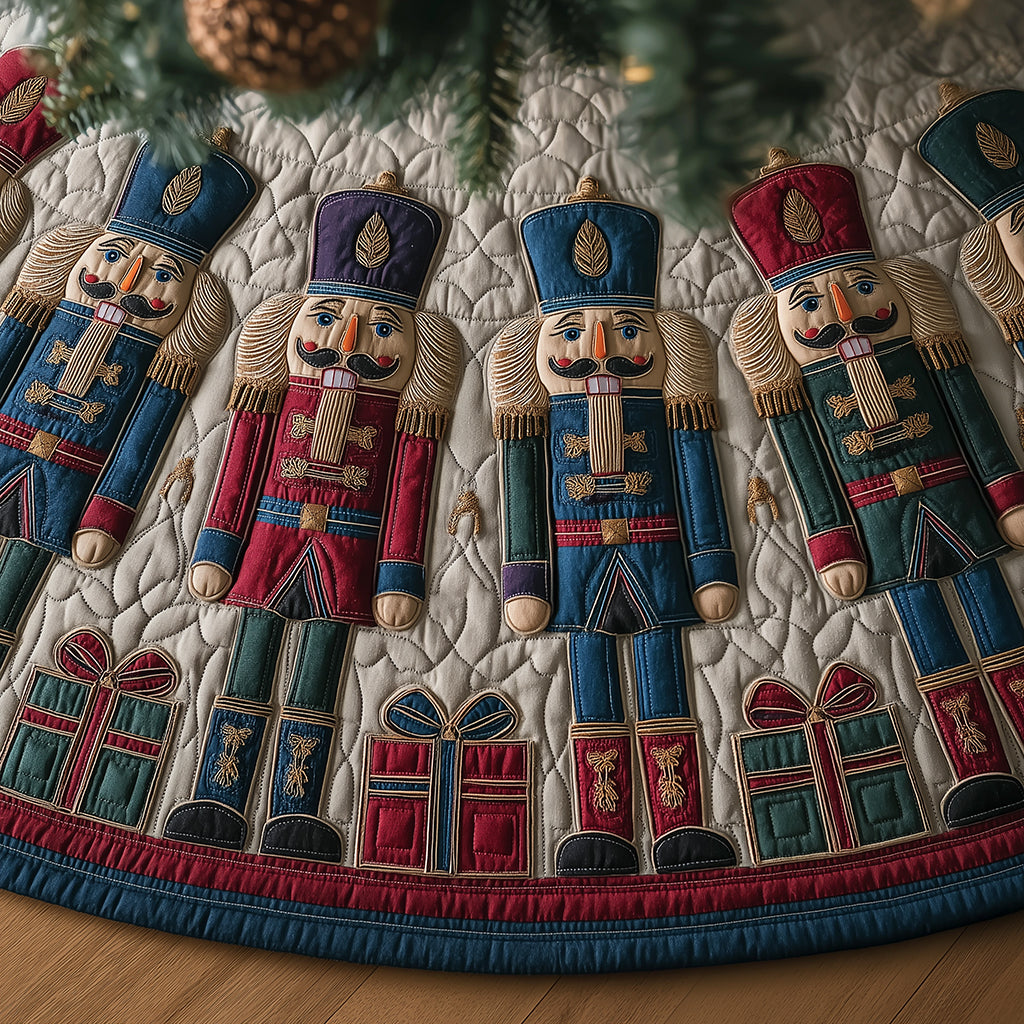 Regal Nutcracker Parade Christmas Quilted Tree Skirt NCU0DH624