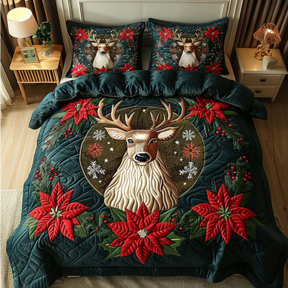 Regal Stag 3-Piece Quilted Bedding Set NCU0QQ022