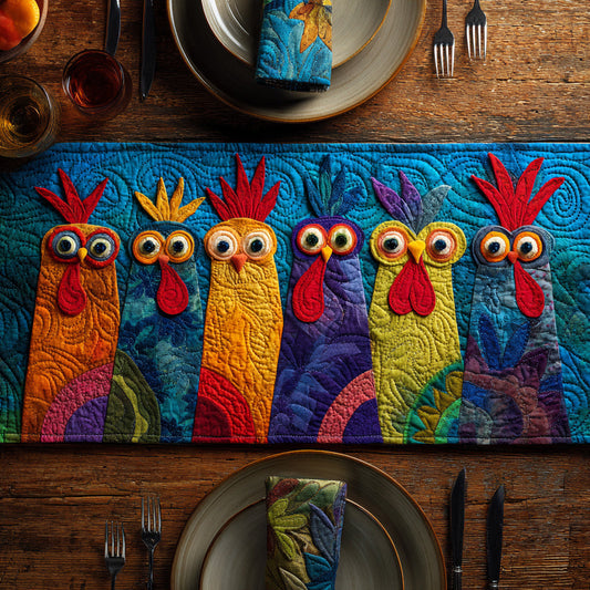 Rooster Chicken Quilted Table Runner NCU0HNH346