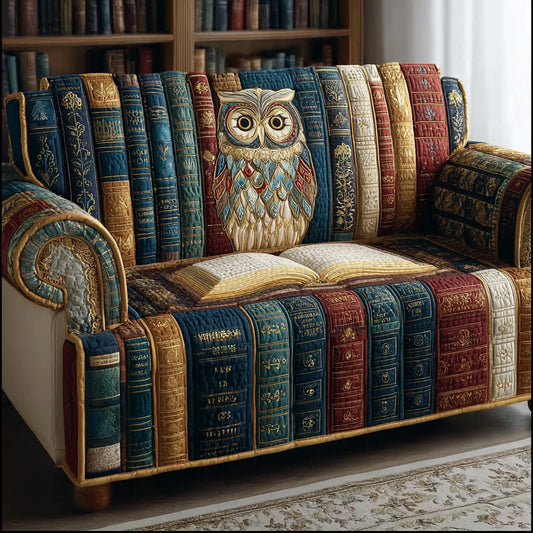 Royal Bookcase Quilted Sofa Cover NCU0DH636