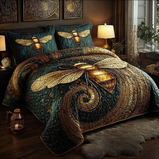 Royal Hive 3-Piece Quilted Bedding Set NCU0QQ049