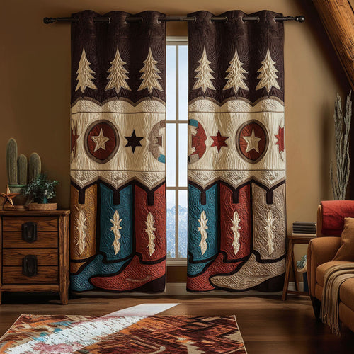 Rusted Horizon Quilted Curtains NCU0TP0109