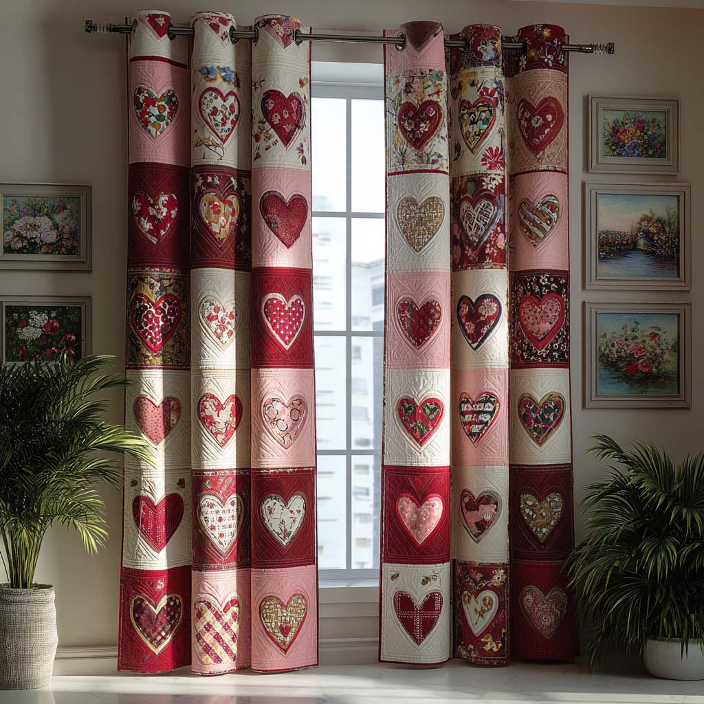 Rustic Love Quilted Curtains NCU0DX033