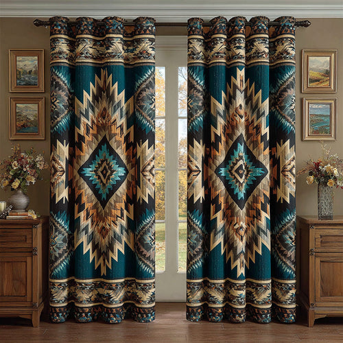 Rustic Navajo Quilted Curtains NCU0DH714