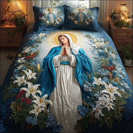 Sacred Elegance 3-Piece Quilted Bedding Set NCU0HT016