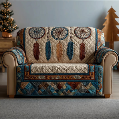 Sacred Ember Path Quilted Sofa Cover NCU0DH531