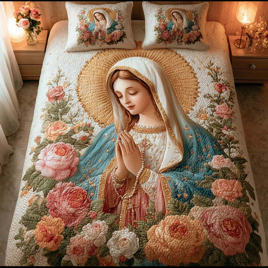 Sacred Serenity 3-Piece Quilted Bedding Set NCU0HT018