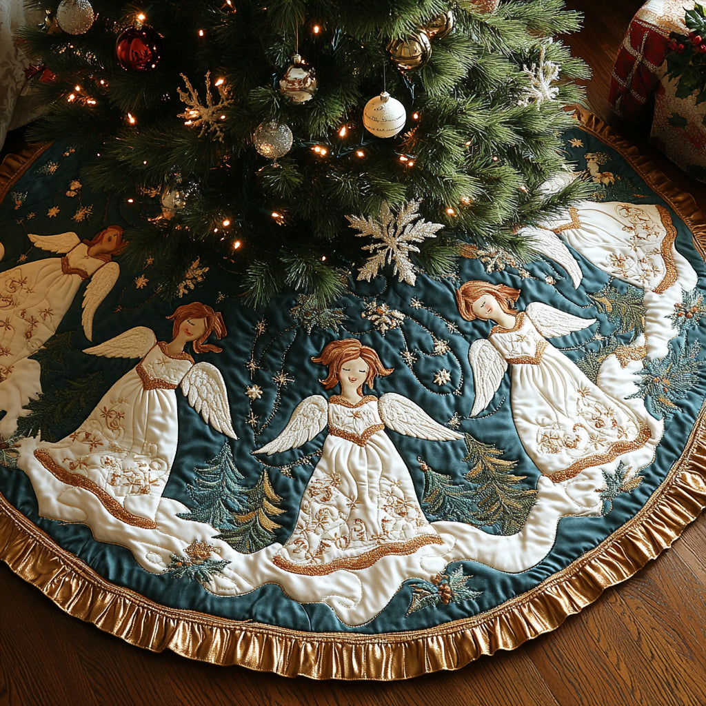 Sacred Trimmings Christmas Quilted Tree Skirt NCU0DV2272