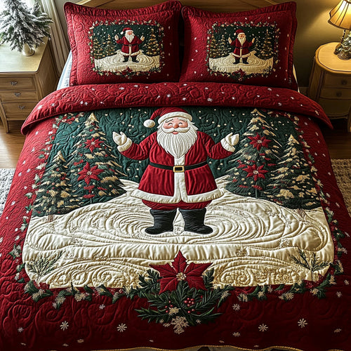 Santa Arrival 3-Piece Quilted Bedding Set NCU0DV1805