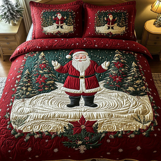 Santa Arrival 3-Piece Quilted Bedding Set NCU0DV1805