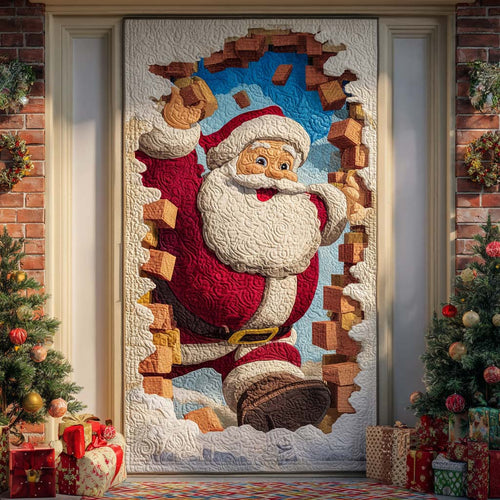Santa Big Entrance Quilted Door Cover NCU0HT096