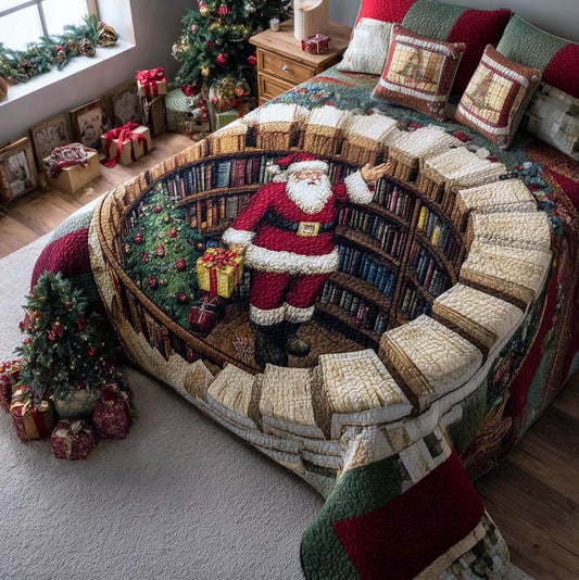 Santa Dreamscape 3-Piece Quilted Bedding Set NCU0NL250