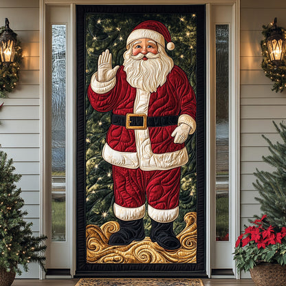 Santa Greeting Quilted Door Cover NCU0DH485