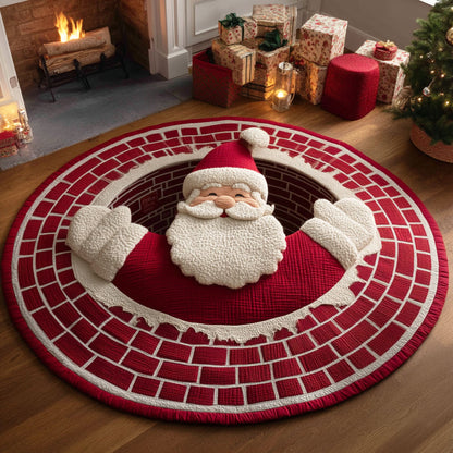 Santa Night Quilted Round Mat NCU0TD344