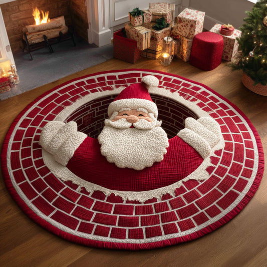 Santa Night Quilted Round Mat NCU0TD344