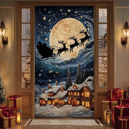 Santa Silhouette Quilted Door Cover NCU0TN27