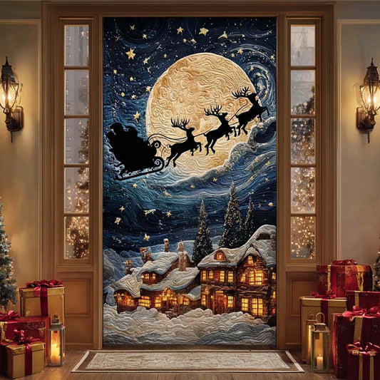 Santa Silhouette Quilted Door Cover NCU0TN27