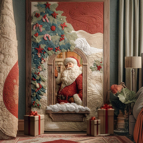 Santa Snowframe Quilted Door Cover NCU0TP0050