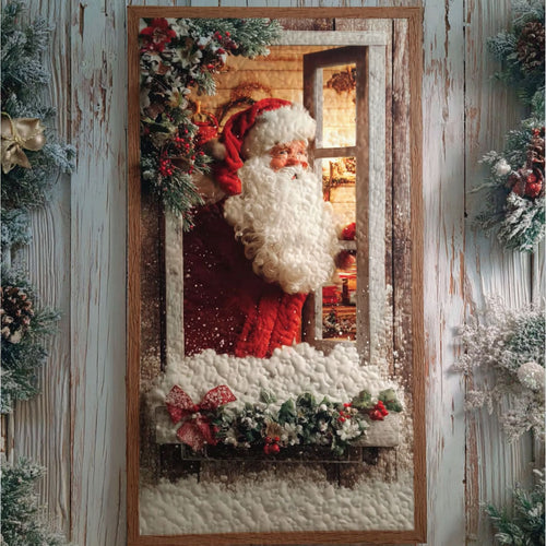 Santa Window Joy Quilted Door Cover NCU0TP0051