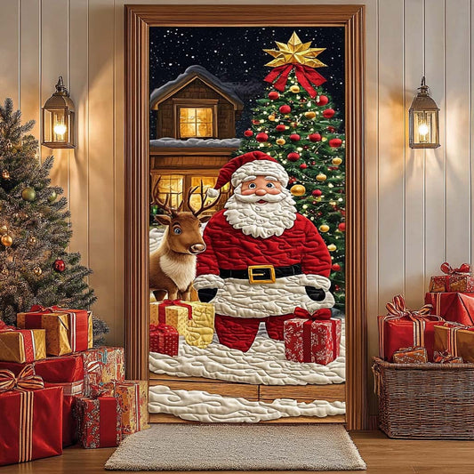 Santa at Door Quilted Door Cover NCU0TN26