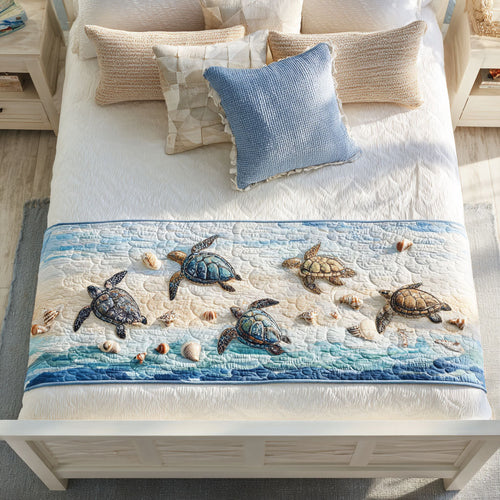 Seaside Serene Quilted Bed Runner NCU0PT8093